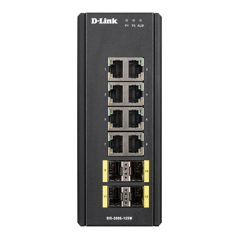 D-Link DIS-300G-12SW Industrial Gigabit Managed Switch with SFP slots