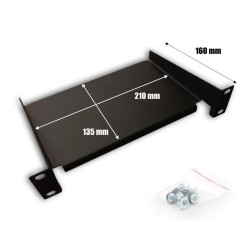 DATACOM 10'' Polica 160mm 1U čierna