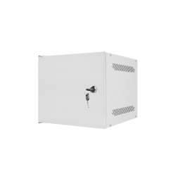LANBERG RACKOVÁ SKRIŇA 10'' NÁSTENNÁ 4U/280X310 PRO VLASTNÚ MONTÁŽ S KOVOVÝMI DVERAMI ŠEDÁ -FLAT PACK