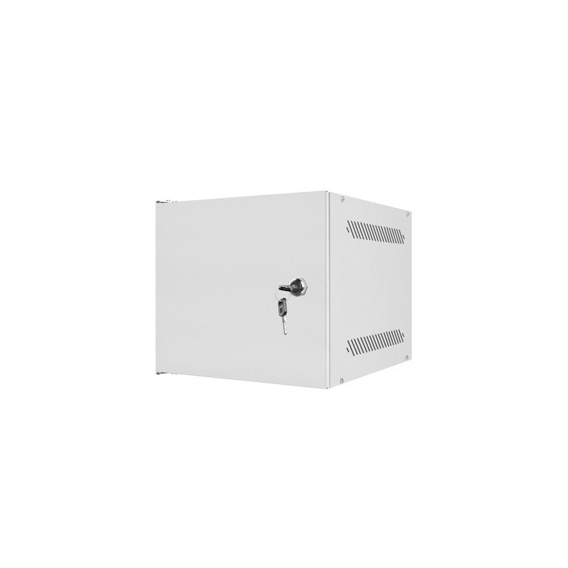 LANBERG RACKOVÁ SKRIŇA 10'' NÁSTENNÁ 4U/280X310 PRO VLASTNÚ MONTÁŽ S KOVOVÝMI DVERAMI ŠEDÁ -FLAT PACK