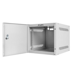 LANBERG RACKOVÁ SKRIŇA 10'' NÁSTENNÁ 4U/280X310 PRO VLASTNÚ MONTÁŽ S KOVOVÝMI DVERAMI ŠEDÁ -FLAT PACK
