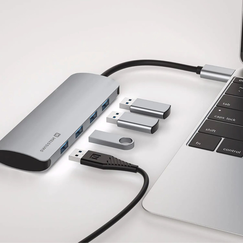 ER - SW USB-C HUB 4-IN-1 (4x USB 3.0) - HLINÍK