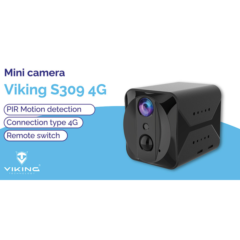 Minikamera Viking S309 4G/1080P/nočné videnie/pohybový senzor/2500mAh/mobilné aplikácie