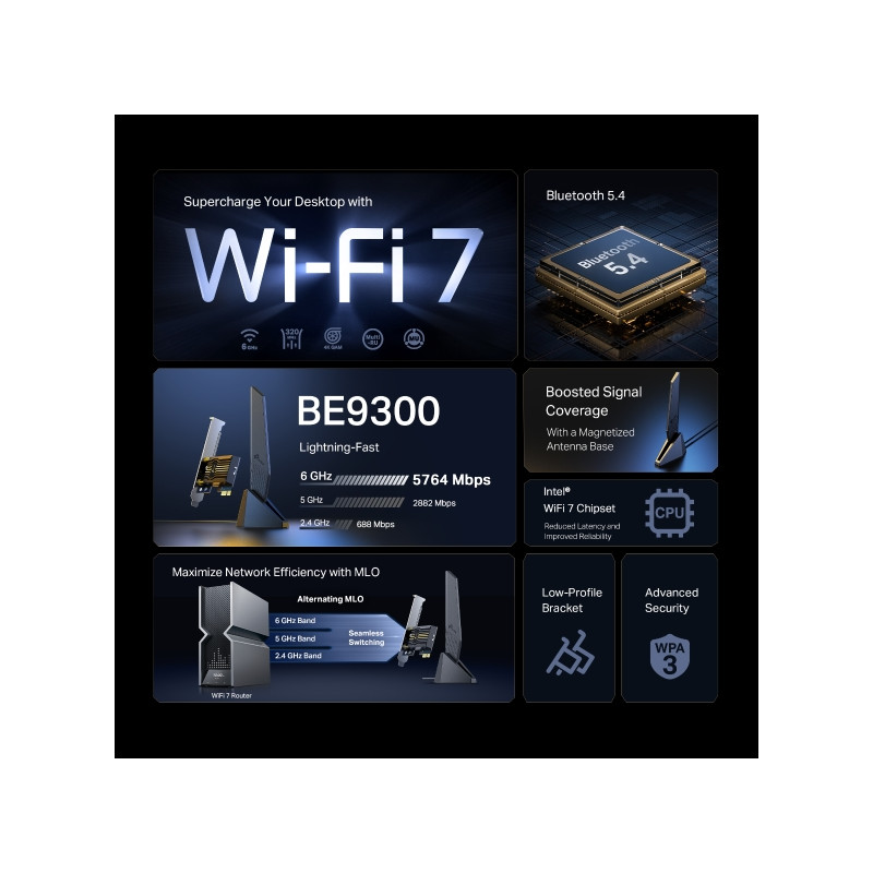 TP-Link Archer TBE553E BE9300 WiFi7 PCI Express