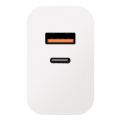 OBAL:ME Cestovná Nabíjačka USB-A + USB-C 25W White