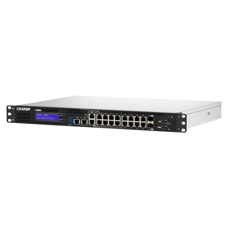 QNAP riadený hybridný switch QGD-1602-C3758-16G (8x GbE + 8x 2,5 GbE + 2x 10GbE SFP+, 16GB RAM)
