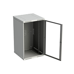 SOLARIX - Rack nástenný Sensa 21U 600mm,dv.sklo, sivý