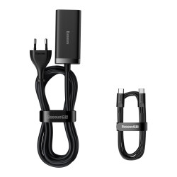 NONAME - Baseus Rýchlonabíjačka do siete GaN3, 2x USB-A, 2x USB-C 100W čierna