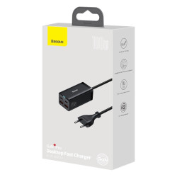 NONAME - Baseus Rýchlonabíjačka do siete GaN3, 2x USB-A, 2x USB-C 100W čierna