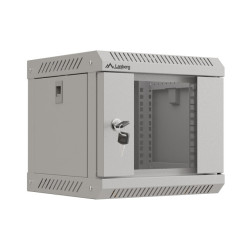 LANBERG RACKOVÁ SKRIŇA 10'' NÁSTENNÁ 4U/300X300 (FLAT PACK) S PRESKLENÝMI DVERAMI ŠEDÁ