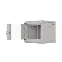 LANBERG RACKOVÁ SKRIŇA 10'' NÁSTENNÁ 4U/300X300 (FLAT PACK) S PRESKLENÝMI DVERAMI ŠEDÁ
