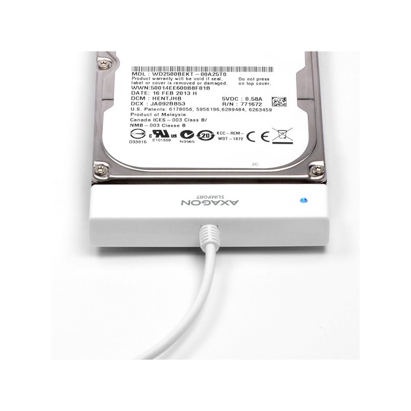AXAGON ADSA-1S, USB2.0 - SATA HDD/SSD adaptér vr. 2.5'' púzdra