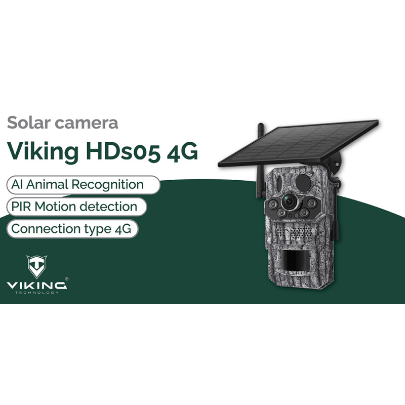 Solárna kamera Viking HDs05 4G/2304x1296/PIR detekcia/pohybový senzor/7800mAh
