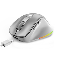 Genius Ergo 9000S Pre/Ergonomická/Optická/Pre pravákov/2 400 DPI/USB+BT/Strieborná