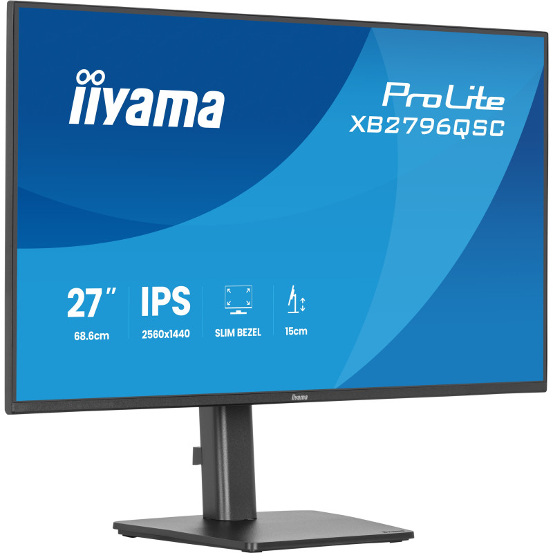 iiyama ProLite/XB2796QSC-B1/27''/IPS/QHD/75Hz/4ms/Čierna/3R