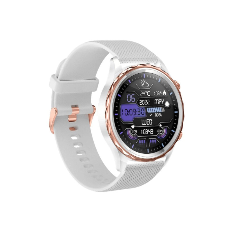 CARNEO Queen HR+/44mm/Rose Gold/Šport Band/White