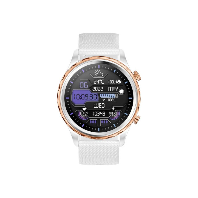 CARNEO Queen HR+/44mm/Rose Gold/Šport Band/White
