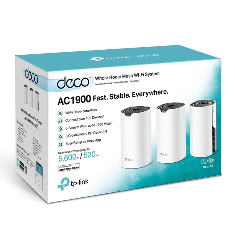 TP-Link AC1900 Whole-Home WiFi System Deco S7(3-pack)
