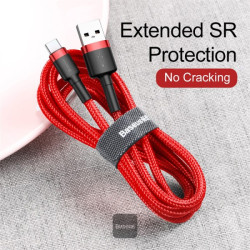 NONAME - Baseus dátový kábel Cafule USB-C 2m 2A červený