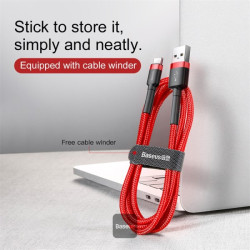 NONAME - Baseus dátový kábel Cafule USB-C 2m 2A červený