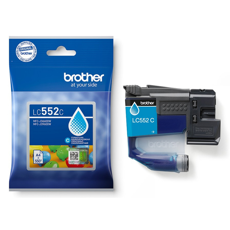 Brother LC-552C - azúrový inkoust