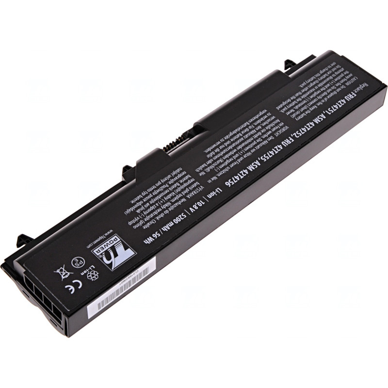Batérie T6 Power Lenovo ThinkPad T410, T420, T510, T520, L410, L420, L510, 5200mAh, 56Wh, 6cell