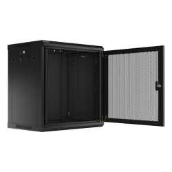 LANBERG 19'' RACKOVÁ SKRIŇA 12U/600X450 S PERFOROVANÝMI DVERAMI ČIERNA - PLOCHÉ BALENIE