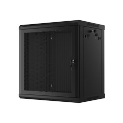 LANBERG 19'' RACKOVÁ SKRIŇA 12U/600X450 S PERFOROVANÝMI DVERAMI ČIERNA - PLOCHÉ BALENIE