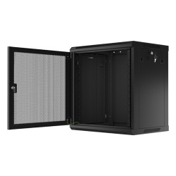 LANBERG 19'' RACKOVÁ SKRIŇA 12U/600X450 S PERFOROVANÝMI DVERAMI ČIERNA - PLOCHÉ BALENIE
