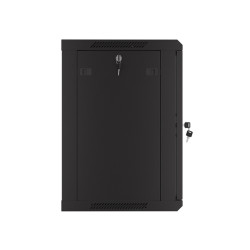LANBERG 19'' RACKOVÁ SKRIŇA 12U/600X450 S PERFOROVANÝMI DVERAMI ČIERNA - PLOCHÉ BALENIE