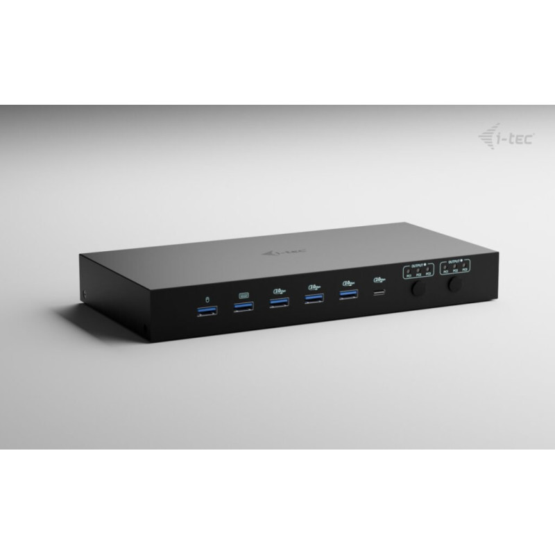 i-tec USB-C KVM Docking station pre 3 Hosts, Dual Display, 2x Power Delivery (1x 92W/2x 65W)