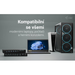 i-tec USB-C KVM Docking station pre 3 Hosts, Dual Display, 2x Power Delivery (1x 92W/2x 65W)