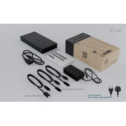 i-tec USB-C KVM Docking station pre 3 Hosts, Dual Display, 2x Power Delivery (1x 92W/2x 65W)
