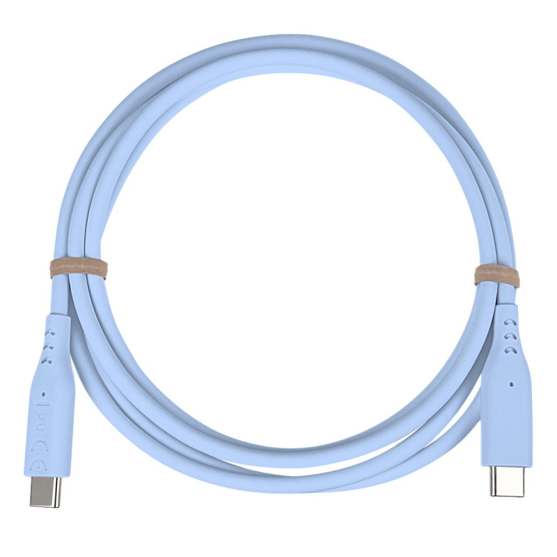 PremiumCord silikónový USB-C 60W, modrý, 1.5m