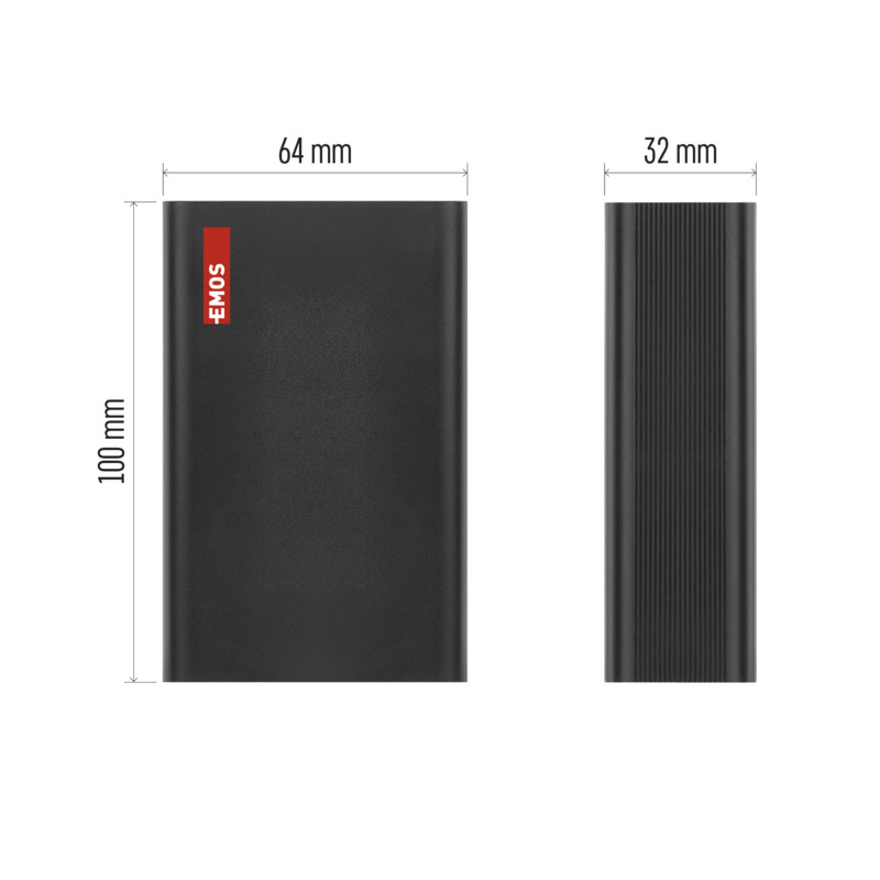 EMOS PWB NTBF20 20000 MAH 65W PD 1×USB-C 1×USB-A