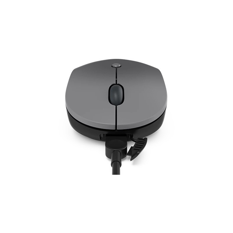 Lenovo Go/Ergonomická/Blue Track/2 400 DPI/Bezdrôtová USB/Čierna-šedá