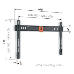 VOGELS - Vogel's TVM 1603, fixný TV držiak pre obrazovky 40-100'', 75 kg