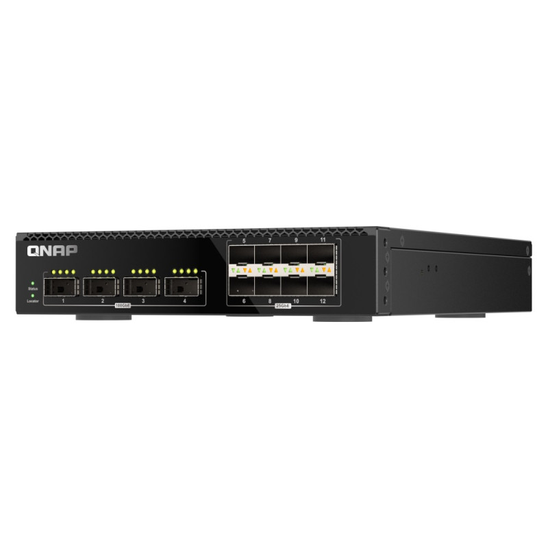 QNAP riadený switch QSW-M7308R-4X (4x 100GbE porty + 8x 25GbE porty, polovičná šírka)