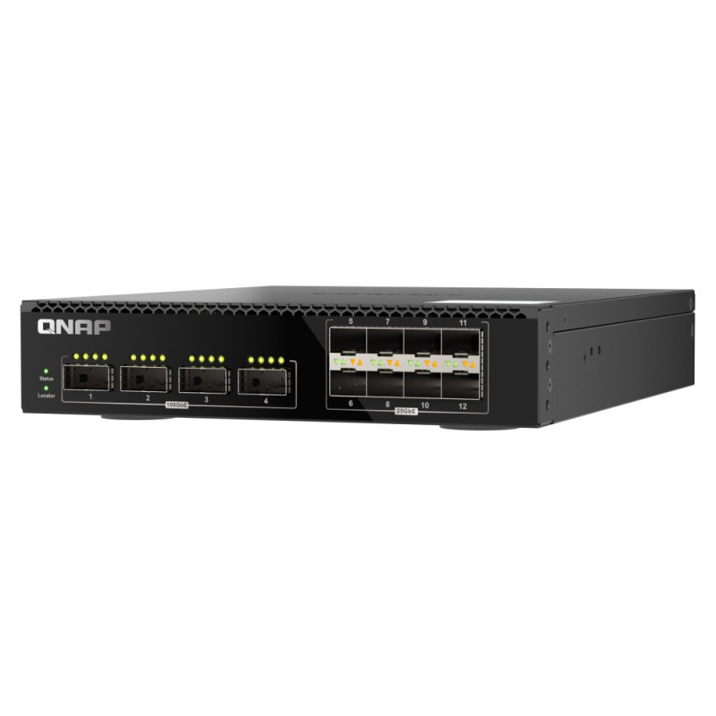QNAP riadený switch QSW-M7308R-4X (4x 100GbE porty + 8x 25GbE porty, polovičná šírka)