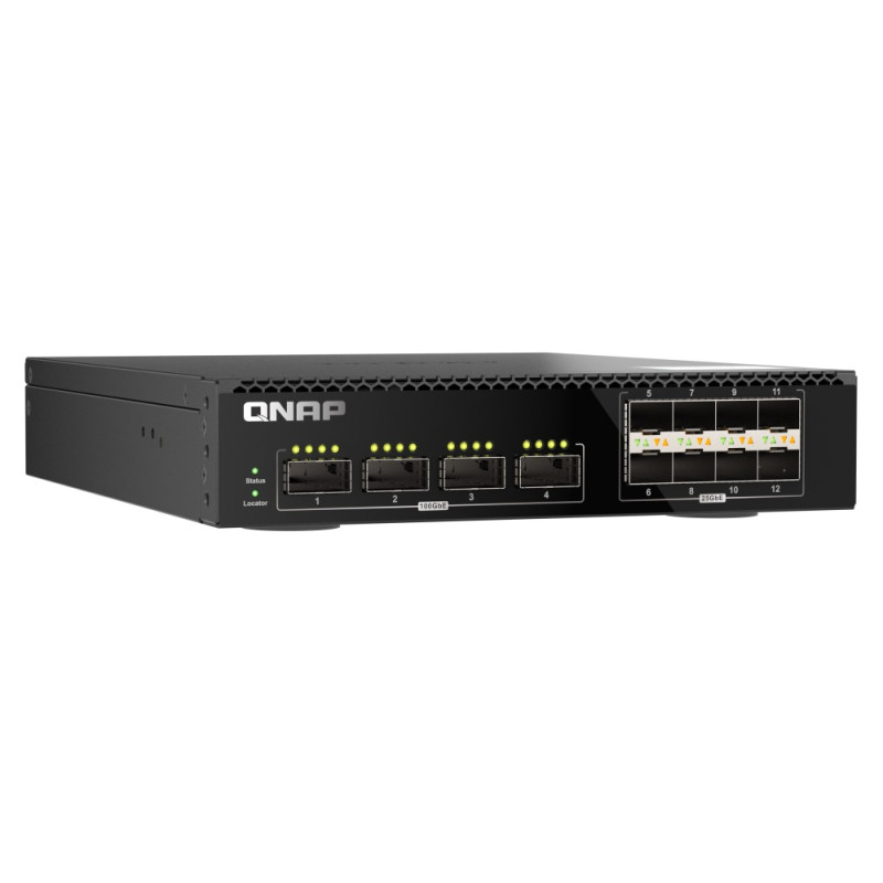 QNAP riadený switch QSW-M7308R-4X (4x 100GbE porty + 8x 25GbE porty, polovičná šírka)