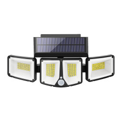 Vonkajšie solárne LED svetlo s pohybovým senzorom VIKING S180/1200lm/2200mAh/3 režimy/IP65