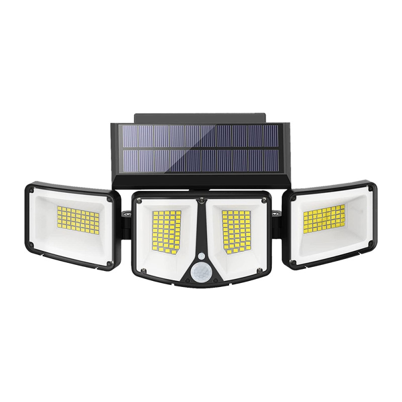 Vonkajšie solárne LED svetlo s pohybovým senzorom VIKING S180/1200lm/2200mAh/3 režimy/IP65