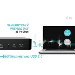 i-tec Universal Intelligent Dual Display Docking Station, Power Delivery 100W