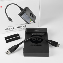 AXAGON ADSA-1S6, USB 3.2 Gen 1 - SATA 6G SSD/HDD adaptér vr. 2.5'' púzdra