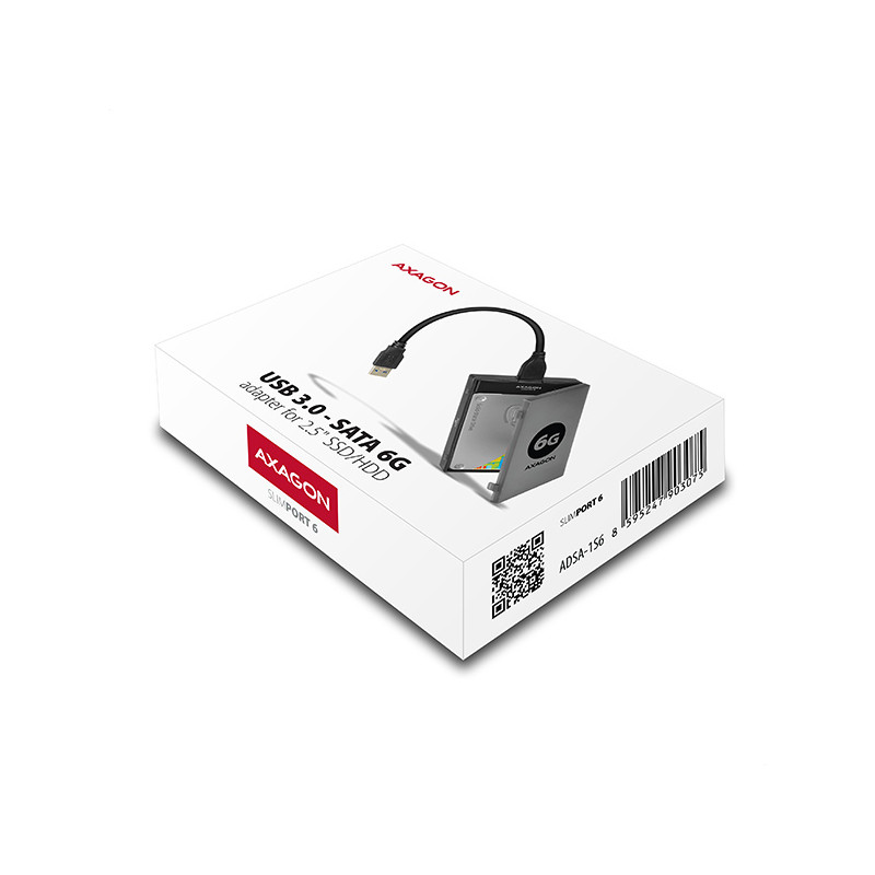AXAGON ADSA-1S6, USB 3.2 Gen 1 - SATA 6G SSD/HDD adaptér vr. 2.5'' púzdra