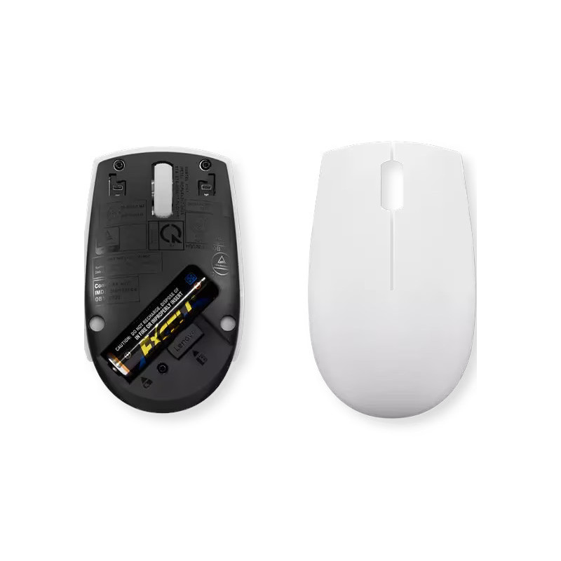 Lenovo 300 Wireless Compact/Kancelárska/Optická/1 000 DPI/Bezdrôtová USB/Biela