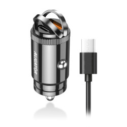 Aligator mini nabíjačka do auta Power Delivery 30W, USB-C + USB-A, USB-C/USB-C kábel