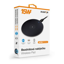 ALIGATOR bezdrôtová nabíjačka Aligator Pad 15W čierna