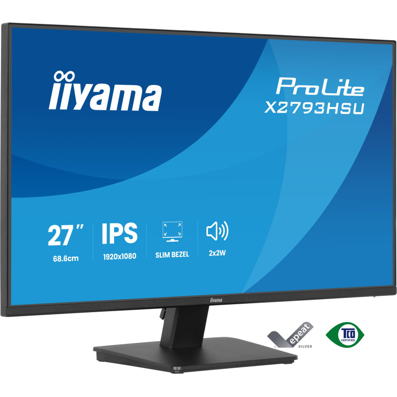 iiyama ProLite/X2793HSU-B1/27''/IPS/FHD/120Hz/1ms/Čierna/3R