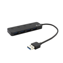 i-tec USB 3.0 Metal HUB 4 Port s vypínačmi na jednotlivých portoch